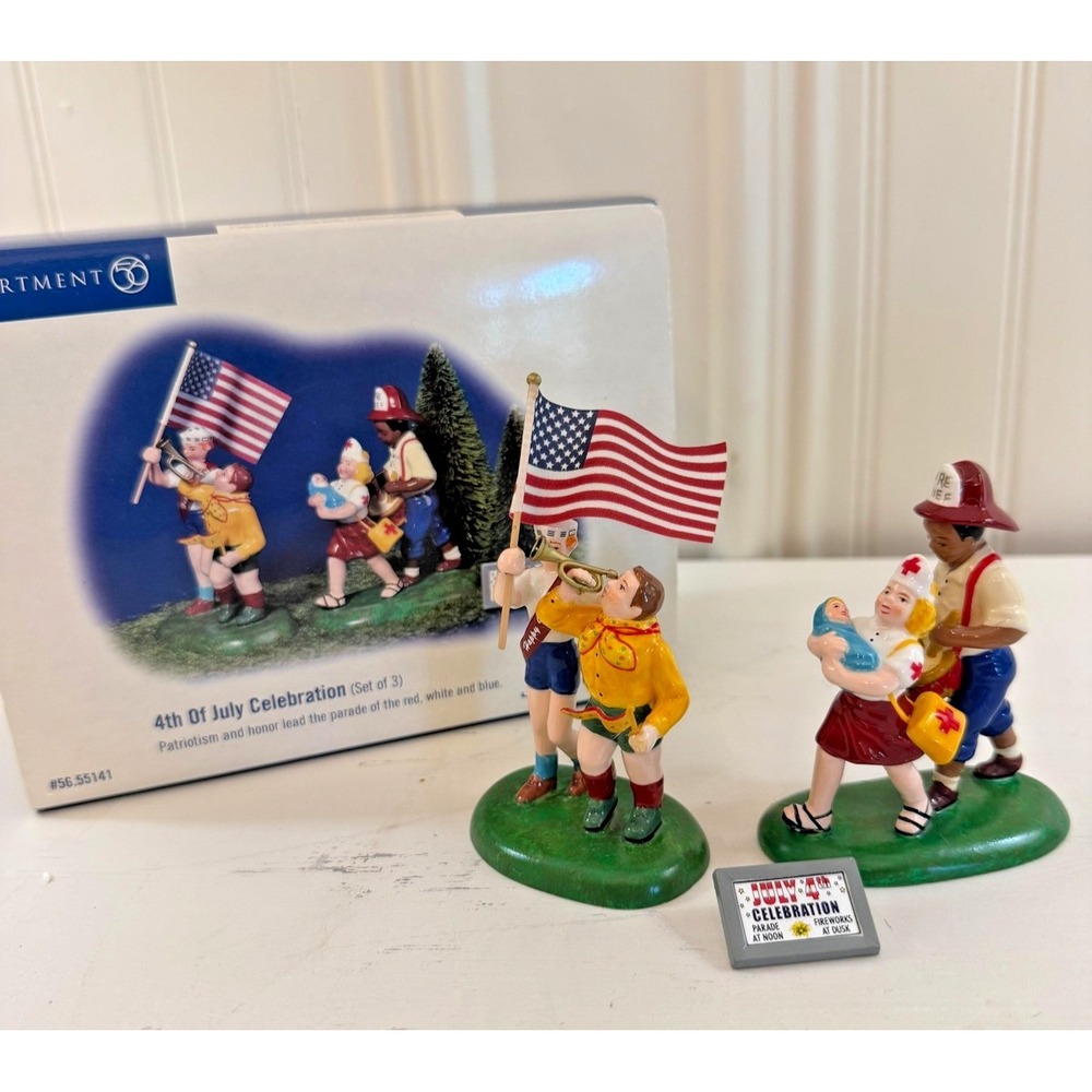 Dept 56 4th Of July Celebration 3 Pc Set #56.55141